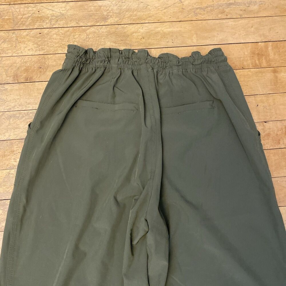 Rachel Zoe Pants Women’s Size Medium Green Drawstring Wide leg - Picture 10 of 12